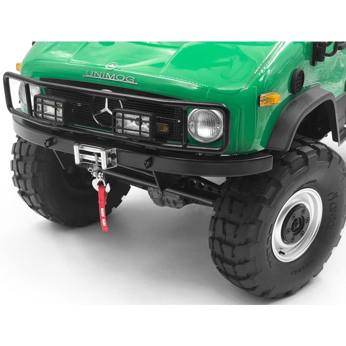RC4WD Ranch Steel Front Winch Bumper W/ Lights For Axial 1/10 SCX10 II UMG10 (Black)