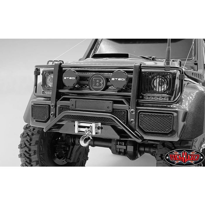 RC4WD Command Front Bumper W/Black Lights & Light Kit Set For Traxxas Mercedes-Benz G63 AMG 6x6