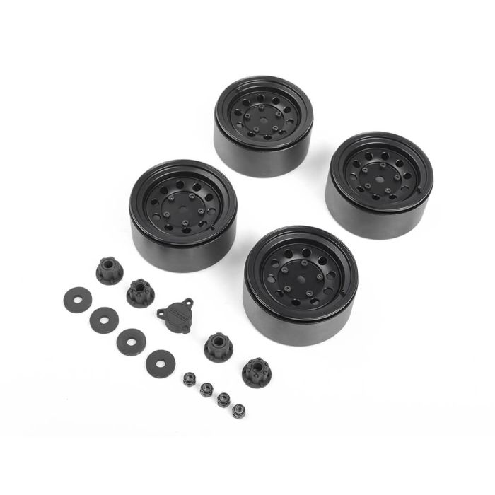 RC4WD Burato 2.2" Beadlock Wheels W/ Center Caps (Black)