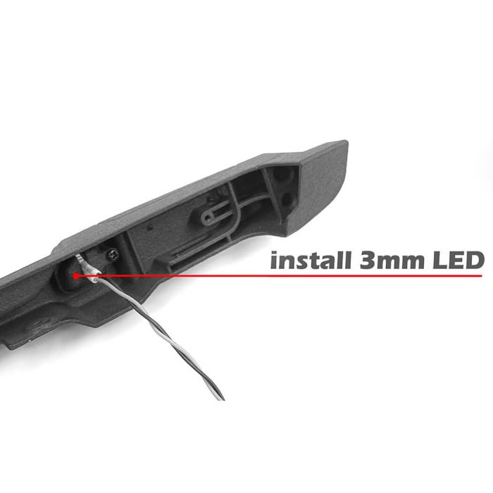 RC4WD OEM Rear Bumper W/ Tow Hook For Axial 1/10 SCX10 III Jeep Jlu Wrangler