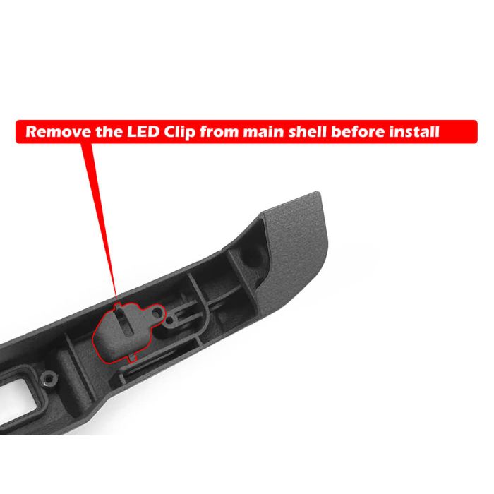 RC4WD OEM Rear Bumper W/ Tow Hook For Axial 1/10 SCX10 III Jeep Jlu Wrangler