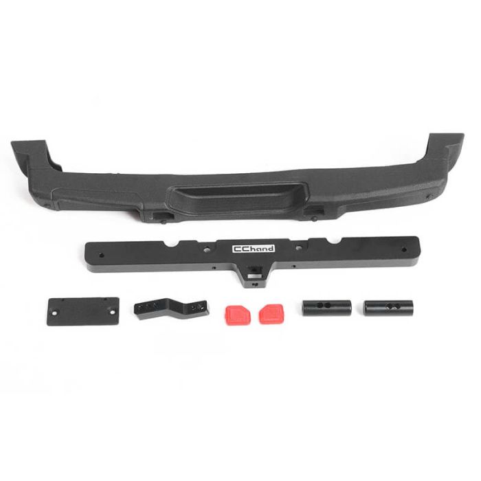 RC4WD OEM Rear Bumper W/ Tow Hook + License Plate Holder For Axial 1/10 SCX10 III Jeep Jlu Wrangler