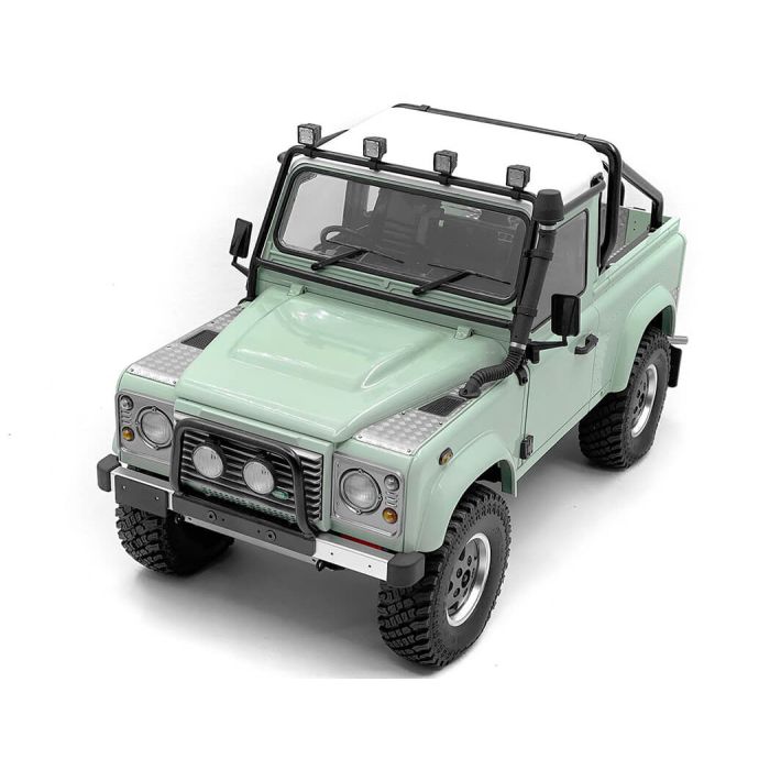RC4WD Steel Push Bar Front Bumper W/Clear Flood Lights For Gelande II 2015 Land Rover Defender D90