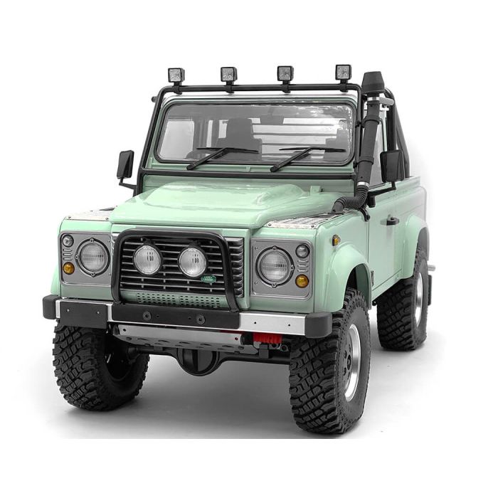 RC4WD Steel Push Bar Front Bumper W/Clear Flood Lights For Gelande II 2015 Land Rover Defender D90