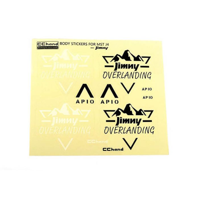 RC4WD Overlanding Decal Sheet For MST 4WD Off-Road Car Kit W/ J4 Jimny Body