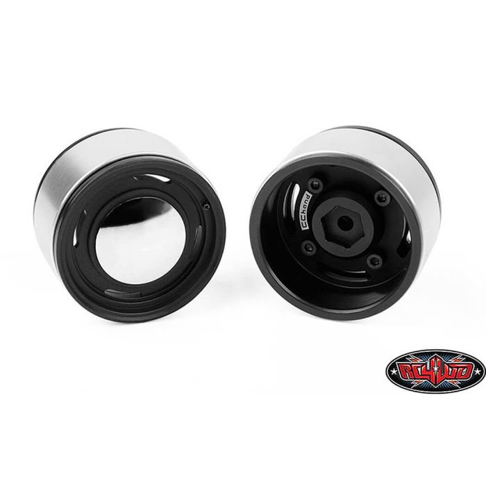 RC4WD Analog 1.9'' Aluminium Cap Wheels (Black)