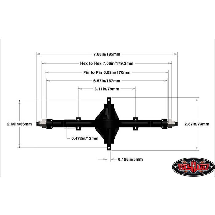 RC4WD Yota II Ultimate Scale Cast Axle (Center Rear)