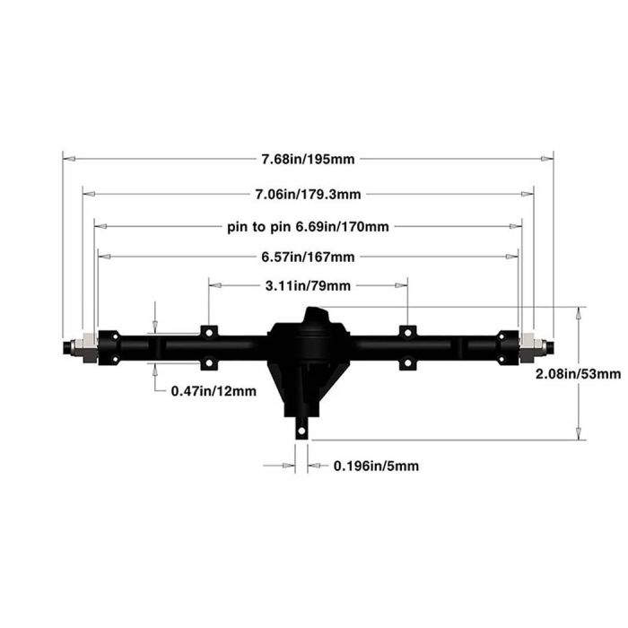 RC4WD Yota II Ultimate Scale Cast Axle (Rear)
