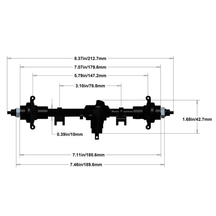RC4WD Teq Ultimate Scale Cast Axle (Front)