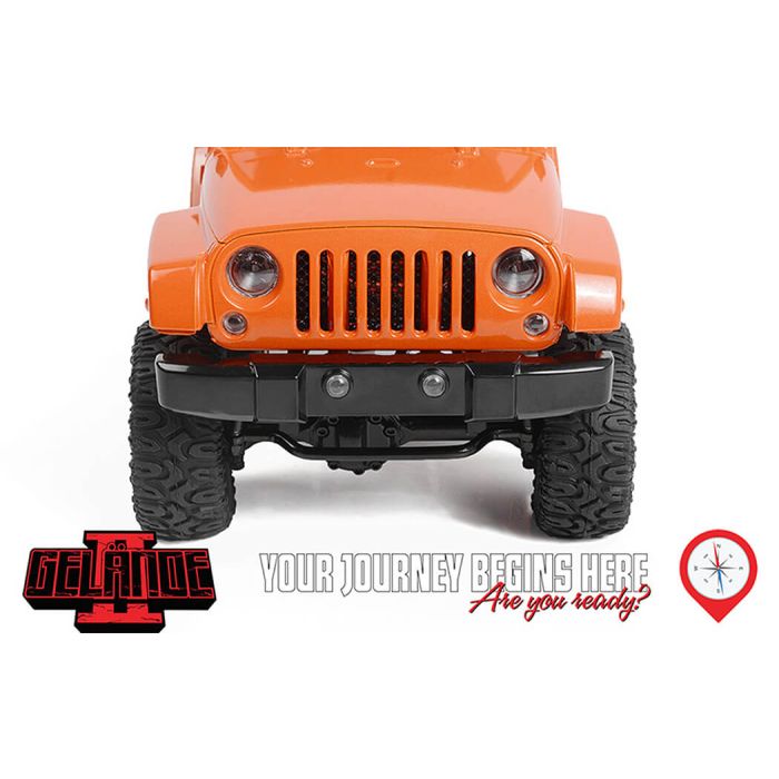 RC4WD 1/18 Gelande 2 RTR RC Crawler Truck w/Black Rock Body Set – Orange