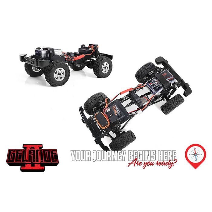 RC4WD 1/18 Gelande 2 RTR RC Crawler Truck w/Black Rock Body Set – Orange