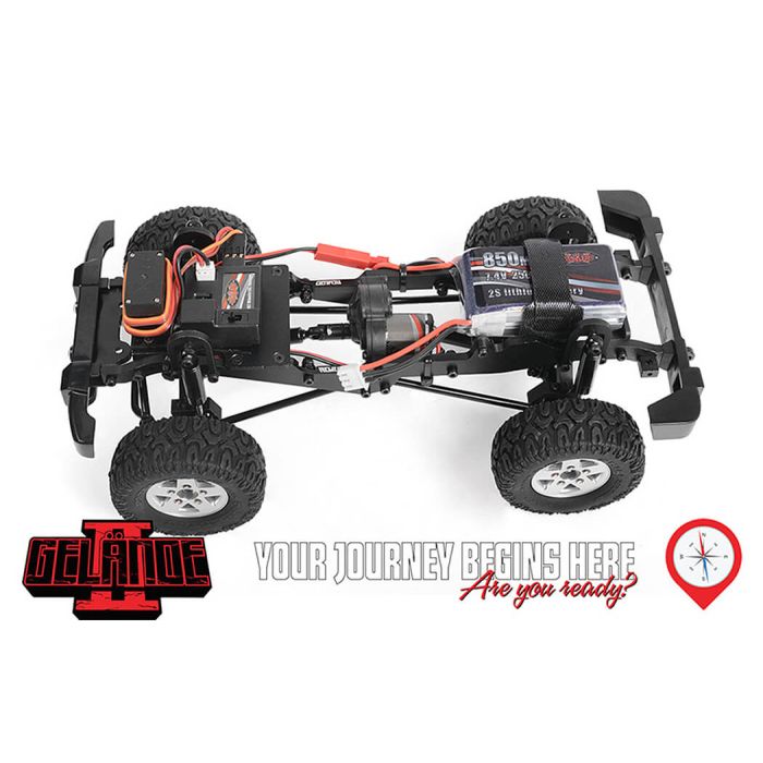RC4WD 1/18 Gelande 2 RTR RC Crawler Truck w/Black Rock Body Set – Orange