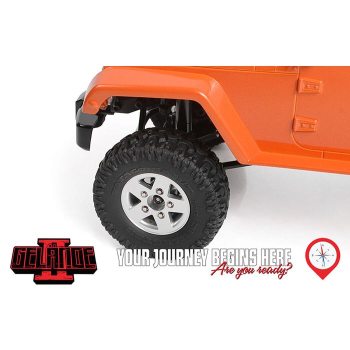 RC4WD 1/18 Gelande 2 RTR RC Crawler Truck w/Black Rock Body Set – Orange