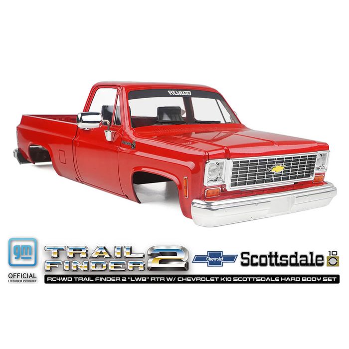 RC4WD Trail Finder 2 LWB RTR RC Crawler Truck w/Chevrolet K10 Hard Body – Red