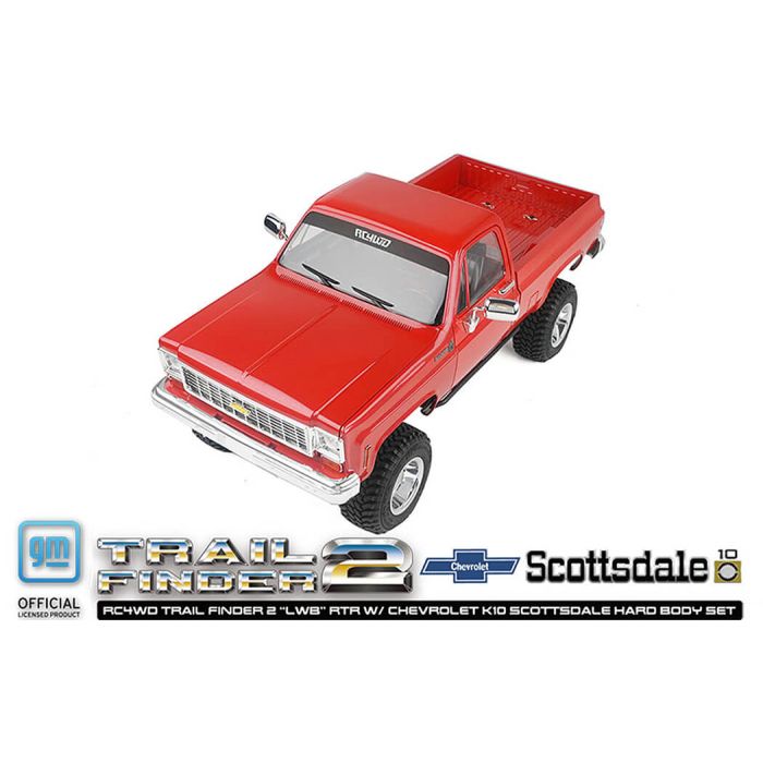 RC4WD Trail Finder 2 LWB RTR RC Crawler Truck w/Chevrolet K10 Hard Body – Red