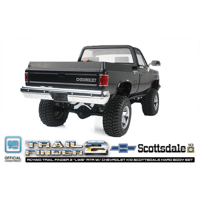 RC4WD Trail Finder 2 LWB RTR RC Crawler Truck w/Chevrolet K10 Hardbody – Black