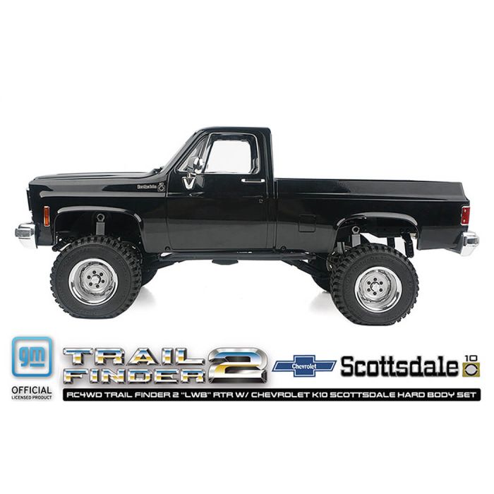 RC4WD Trail Finder 2 LWB RTR RC Crawler Truck w/Chevrolet K10 Hardbody – Black