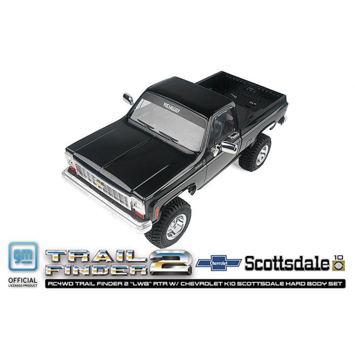 RC4WD Trail Finder 2 LWB RTR RC Crawler Truck w/Chevrolet K10 Hardbody – Black