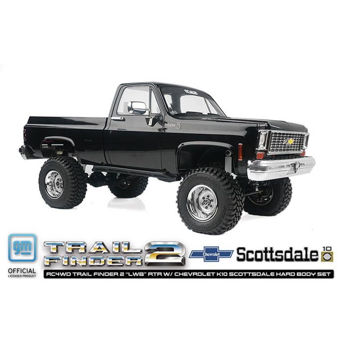 RC4WD Trail Finder 2 LWB RTR RC Crawler Truck w/Chevrolet K10 Hardbody – Black