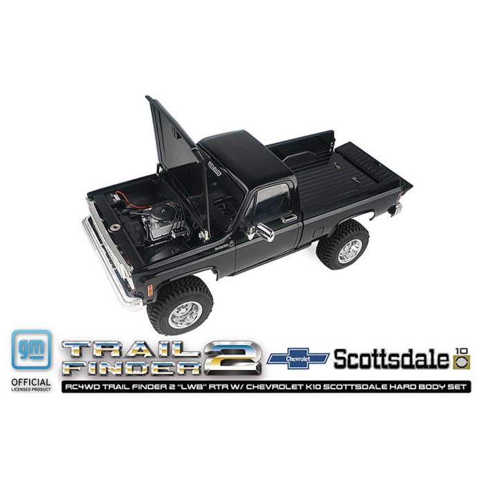 RC4WD Trail Finder 2 LWB RTR RC Crawler Truck w/Chevrolet K10 Hardbody – Black