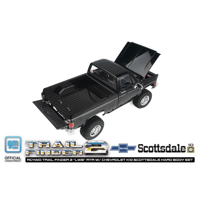 RC4WD Trail Finder 2 LWB RTR RC Crawler Truck w/Chevrolet K10 Hardbody – Black
