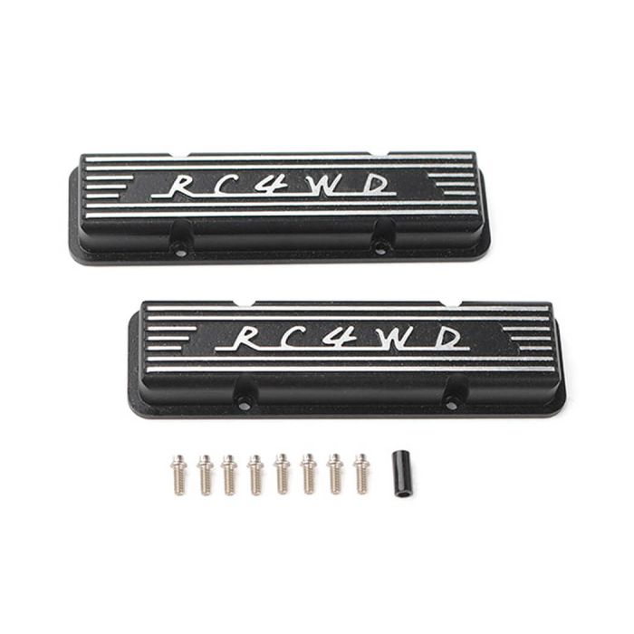 RC4WD Aluminium Valve Covers For Scale V8 Engine (Black)