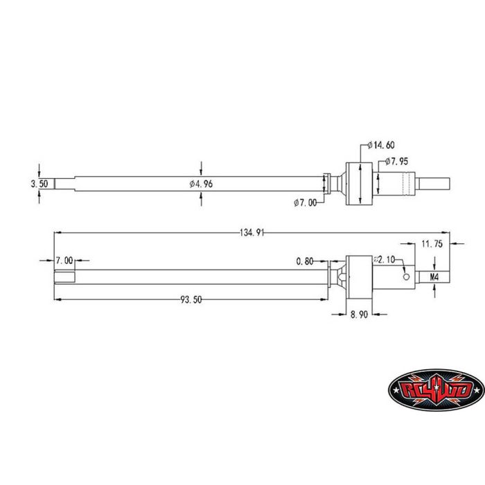 RC4WD Xvd Axle For Bully 2 Competition Crawler Axle
