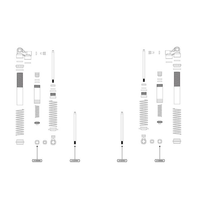 RC4WD Replacement Shock Shafts Miller Motorsport Pro Rock Racer