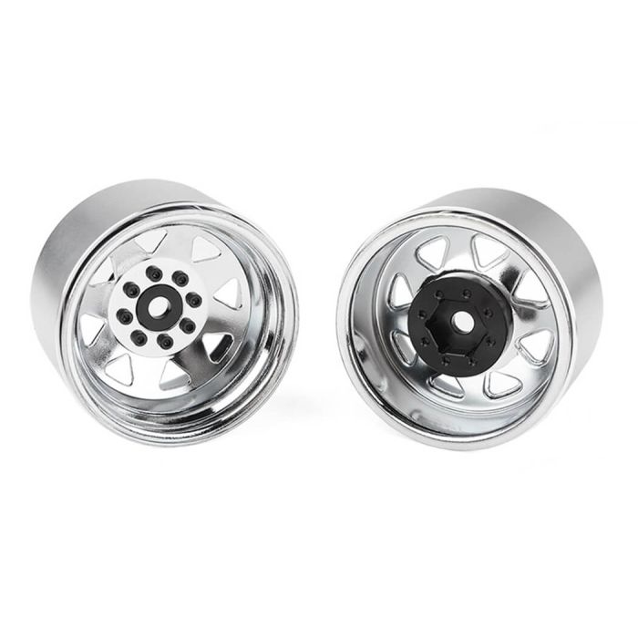 RC4WD 8lug Deep Dish Wagon 1.9 Steel Stamped B/L Wheels Chrme