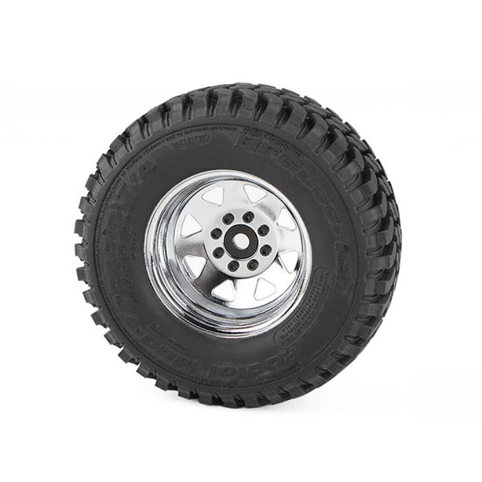 RC4WD 8lug Deep Dish Wagon 1.9 Steel Stamped B/L Wheels Chrme