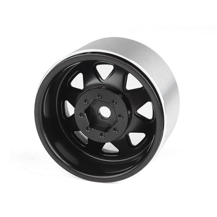 RC4WD 8lug Deep Dish Wagon 1.9 Steel Stamped B/L Wheels Black