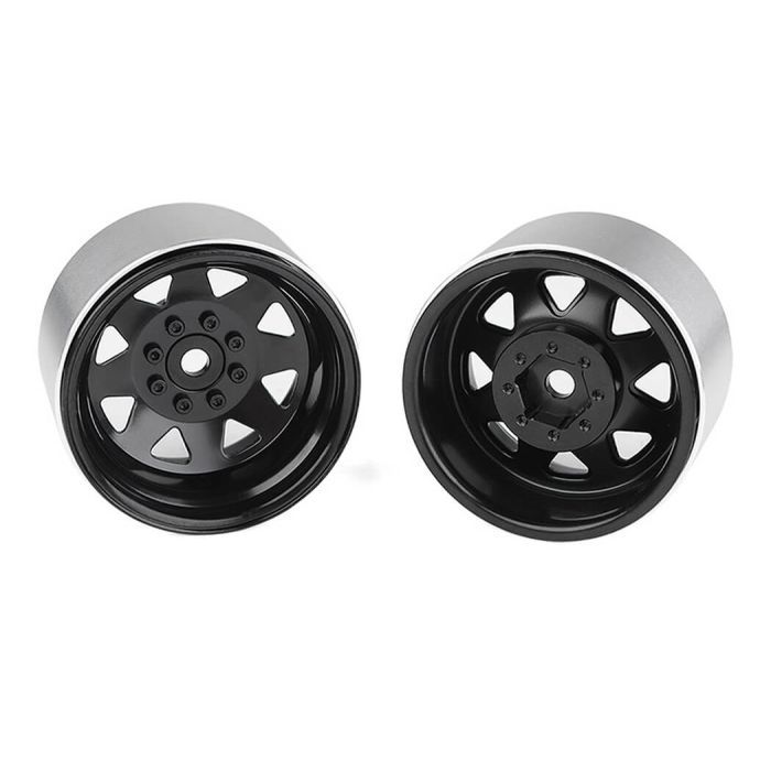 RC4WD 8lug Deep Dish Wagon 1.9 Steel Stamped B/L Wheels Black