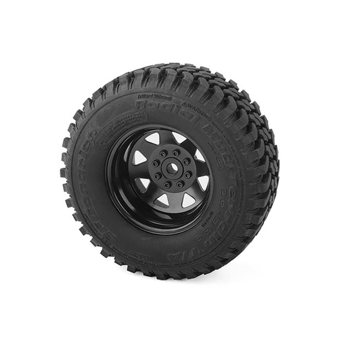 RC4WD 8lug Deep Dish Wagon 1.9 Steel Stamped B/L Wheels Black