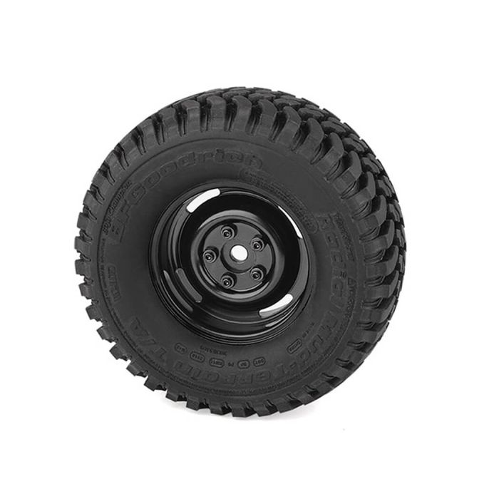 RC4WD 1.9" Landies Vintage Stamped Steel B/Lock Wheels Black