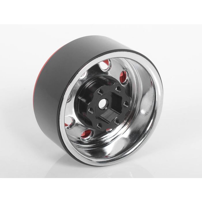 RC4WD Tro 1.7" Stamped Steel Beadlock Wheels (Red/Chrome)