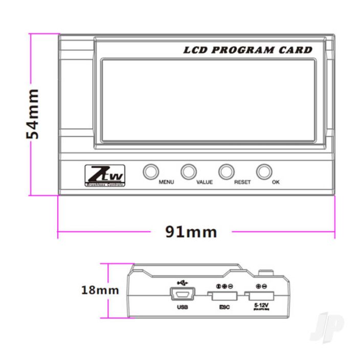 ZTW LCD Gecko Program Card for 1:5 Beast Pro Brushless RC Car ESC