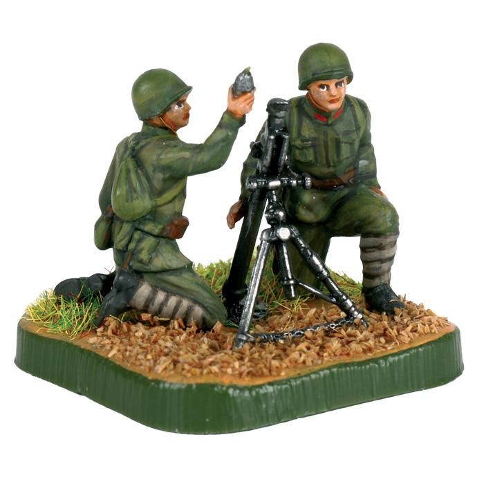 ZVEZDA 1:72 WWII Soviet Russian Soldiers 82mm Mortar Crew Plastic Kit Figures