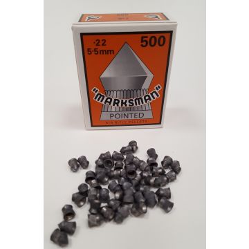 Marksman .22 Pointed Air Gun, Rifle and Pistol Lead Pellets Qty 500