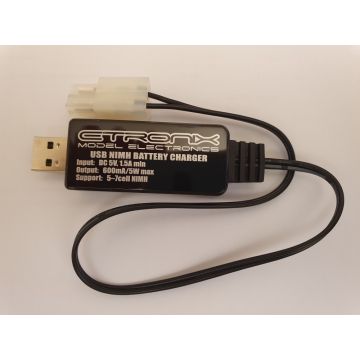 Etronix 600ma USB Charger for 6 to 8.4v (7.2v) NiMH Battery w/ Tamiya Connector