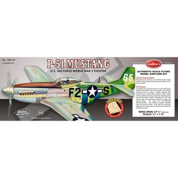 P-51 Mustang Flying Model Balsa Aircraft Kit 705mm Wingspan from Guillow's