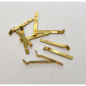 Brass Chain Plates 2x16mm for Model Ship Kits - Pack of 10