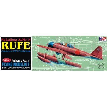 Kakajima A6M2-N Rufe Seaplane 407mm Span Guillow's Flying Model Balsa Aircraft Kit