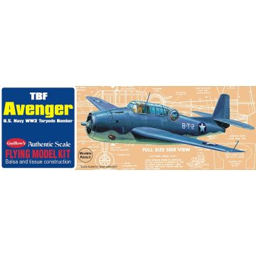 TBF Grumman Avenger 419mm Wingspan Flying Model Balsa Aircraft Kit from Guillow's