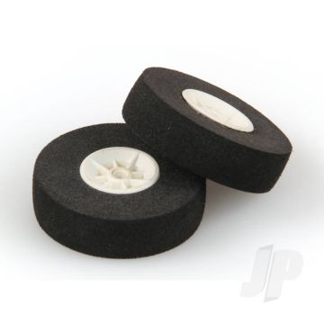 JP 30mm Sponge Wheel - White Centre (2) for RC Aircraft