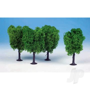 Heki 1020 3 Lichen Elm Trees 12cm (Light Green) For Scenic Diorama Model Trains