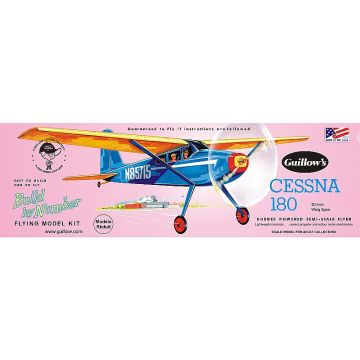 Cessna 180 - 508mm Wingspan Flying Model Balsa Aircraft Kit from Guillow's