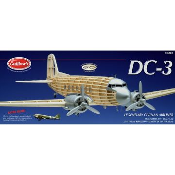 Douglas DC-3 Display Model Balsa Aircraft Kit 900mm Wingspan from Guillow's