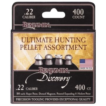 Ultimate Hunting Assortment of .22 Pellets for Air Gun / Rifle / Pistol Qty 400