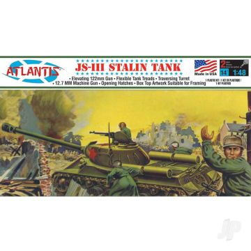 Atlantis Models 1:48 JS-III Russian Stalin Tank Plastic Model Kit