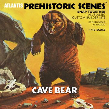 Atlantis Models 1:13 Prehistoric Scenes Cave Bear Plastic Kit